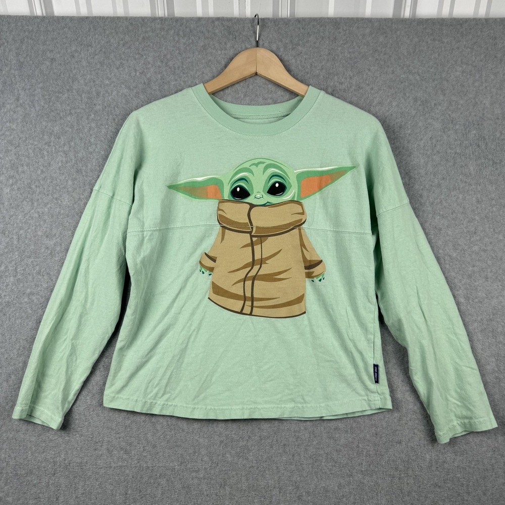 Disney Star Wars Spirit Jersey Kids XL Green Grogu The Child Long Sleeve Yoda